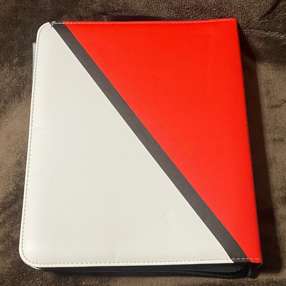 Modern Red and White Trading Card Keeper